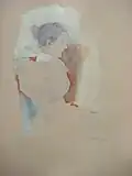 Portret żony artysty (Portrait of Artist's Wife), watercolor on paper, 1897 (artist's family collection)