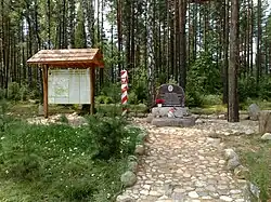 Memorial at the site of a Soviet-perpetrated murder of Polish soldiers during World War II