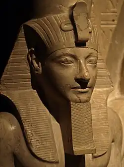 Upper part of statuette of Horemheb wearing a nemes, c. 1319 – c. 1292 BCE