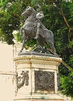 An equestrian statute of Francisco Morazán