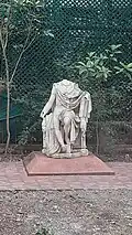 Present location of the same statue outside Bhau Daji Lad Museum.
