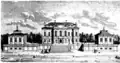 Engraving from Nordisk familjebok showing the palace in 1694.