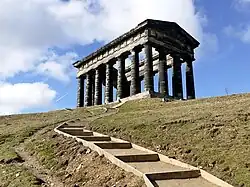 A monument in the form of a Greek temple, specifically based upon the Temple of *Hephaestusa hill