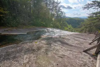 View from top of Stone Mountain Falls, NC