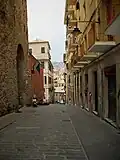 Stradone sant'Agostino (made in 1690)[213] descends from Sarzano Square to the area of the church of San Donato. At the time of its construction it was the widest street in the city.[195] Descending on the left side of the street is the area of the monastery of San Silvestro (17th century), the seat of the faculty of architecture; a little further on the right is the deconsecrated Gothic church of St. Augustine (built by the Augustinians in 1260), the site of the museum of the same name, and at the end is the church of San Donato (built in the 12th century but modified over the centuries) with its characteristic octagonal bell tower.