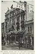 Strand Arcade decorated for a visit by an American battleship fleet, 1908