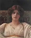 Study of Miss Ethel Warwick. Oil on canvas by John William Godward, ca. 1898