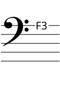 Sub-bass clef