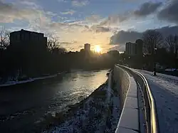 A photo of the Thames River in London, Ontario