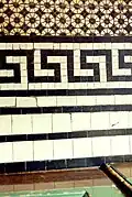 Part of the original plunge pool tiling