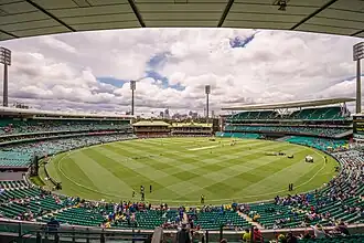 Cricket field (with the cricket pitch in the centre)