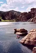 Paddleboat on the lake