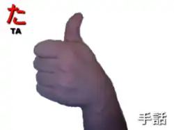 指文字: た TA