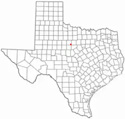 Location of Moran, Texas