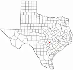 Location of Niederwald, Texas