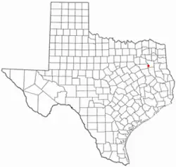 Location of Noonday, Texas