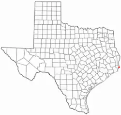 Location of Orange, Texas