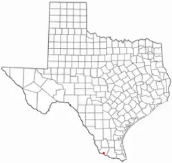 Location of Rio Grande City in the U.S. state of Texas