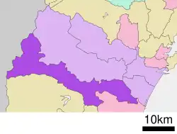 Location of Taihaku-ku in Sendai