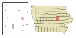 Location of Clutier, Iowa
