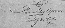 Black and white signature of Adamson Tannehill.