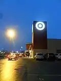 The outdoor entrance of the Target store at Shoppers World Brampton (store #3668).