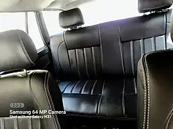 Rear seating of the car