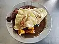 Tau kua heci. a tofu dish with prawn. It is from Binjai, North Sumatra.