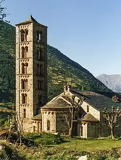 Tower and apses of Sant Climent de Taüll.