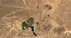 Sentinel-2 image of the village and adjoining lake