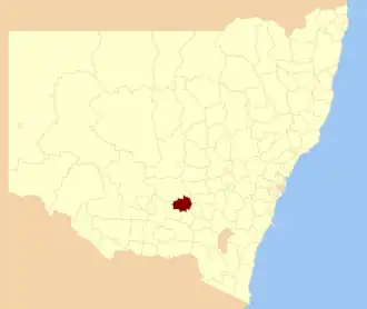 Location in New South Wales
