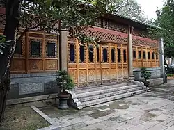 Behind the temple