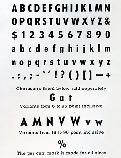 Heavy condensed, showing alternative capitals