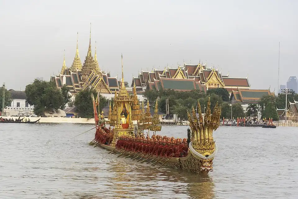 The royal barge Anantanakkharat during a Royal Barge Procession