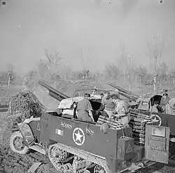Two vehicles in a field