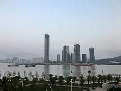 View of the Shizimen CBD in Hengqin