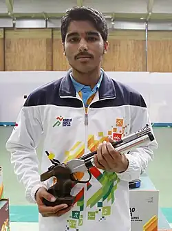 Portrait of sports shooter Saurabh Chaudhry