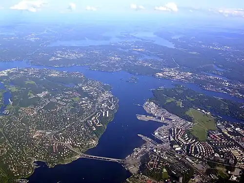 Aerial view of Lilla Värtan