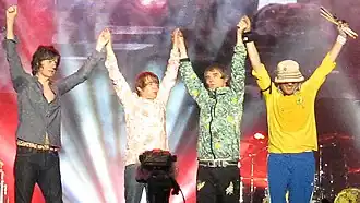 The Stone Roses in 2012 From left: John Squire, Mani, Ian Brown, Reni
