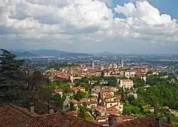 The skyline of the old fortified Città Alta