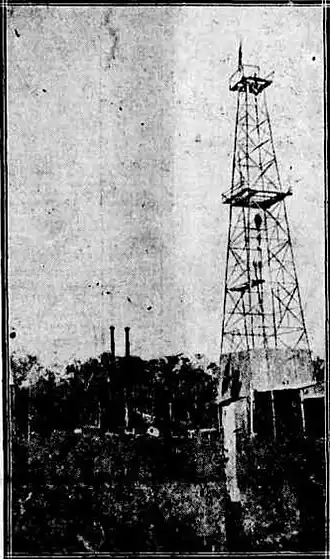 The works at Orallo bore where oil was discovered, 1924