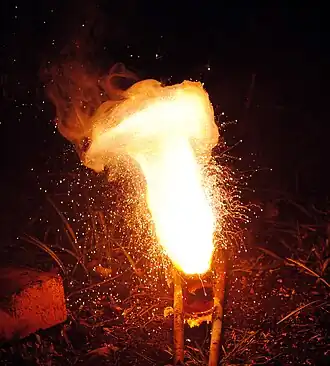 Image 21Thermite reaction, by Nikthestunned (from Wikipedia:Featured pictures/Sciences/Others)
