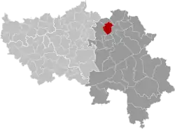 Location of Thimister-Clermont in the province of Liège