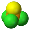 Space-filling model of thiophosphoryl chloride