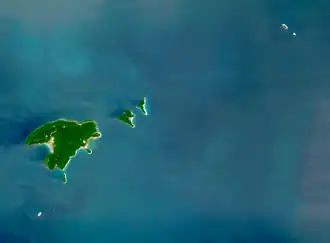 Thổ Châu island was seen from satellites in 2024.
