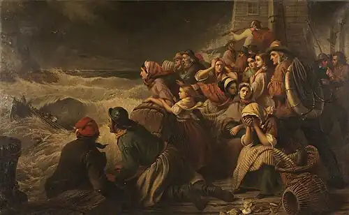 The Lifeboat Going to the Rescue by Thomas Brooks