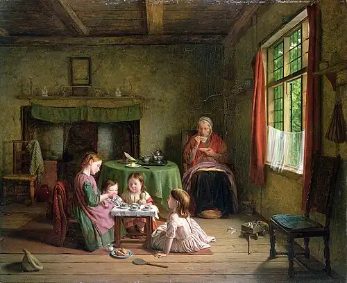 A Tea Party by Thomas Webster