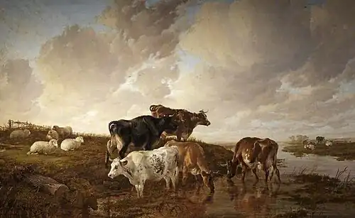 The Evening Drink in the Canterbury Meadows by Thomas Sidney Cooper