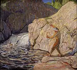 The Fisherman, Winter 1916–17. 51.3 x 56.5&nbsp;cm. Art Gallery of Alberta, Edmonton