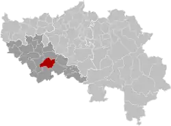 Location of Tinlot in the province of Liège